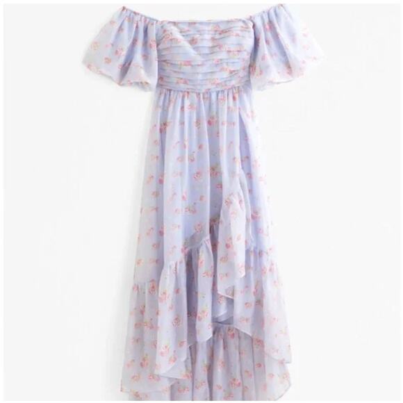 Abercrombie Emerson Floral Off-Shoulder Dress Sz XL $168 MSRP - Picture 4 of 4